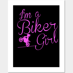 I'm Biker Girl Posters and Art